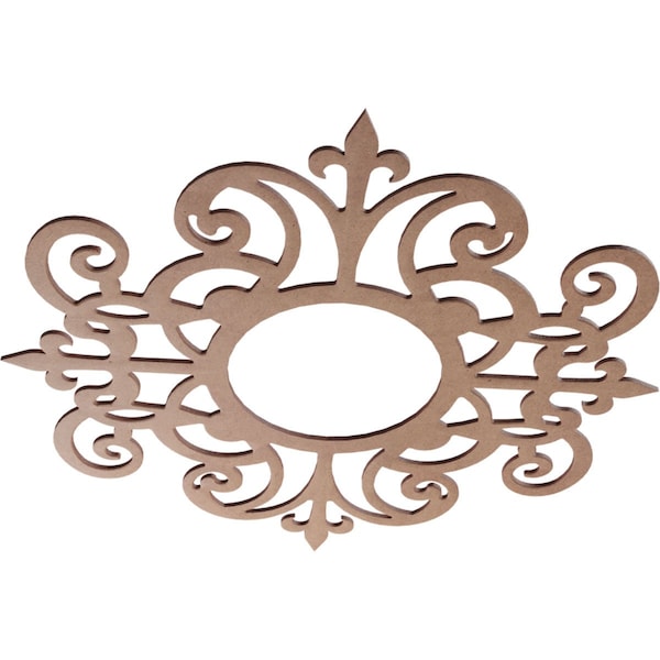 Dijon Wood Fretwork Pierced Ceiling Medallion, Wood (Paint Grade), 28OD X 9 1/8ID X 3/8T